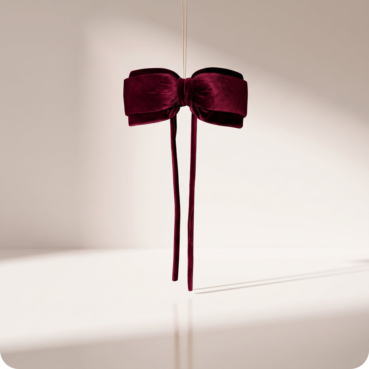 Moño burgundy, 40 x 20 cm.