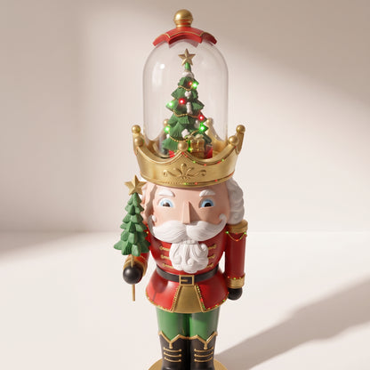 Cascanueces con árbol de navidad y luz led