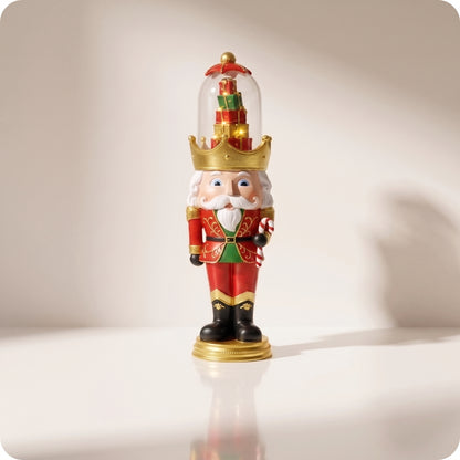 Cascanueces con regalos de navidad y candy con luz led
