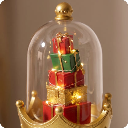 Cascanueces con regalos de navidad y candy con luz led