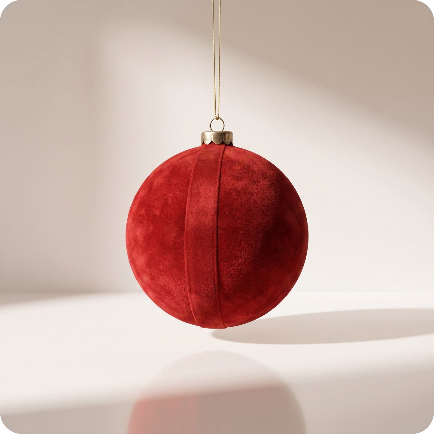 Esfera navideña gamuzada roja 40 y 30 cm