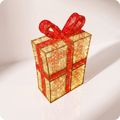 Regalo navideño gigante de silicón y metal con luz led calida