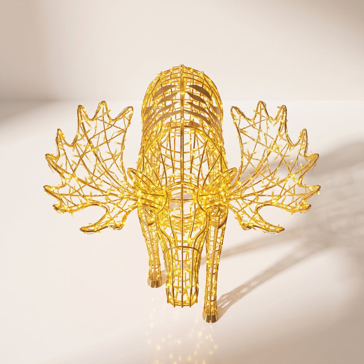 Reno navideño con luz led gold