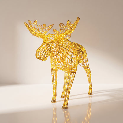 Reno navideño con luz led gold