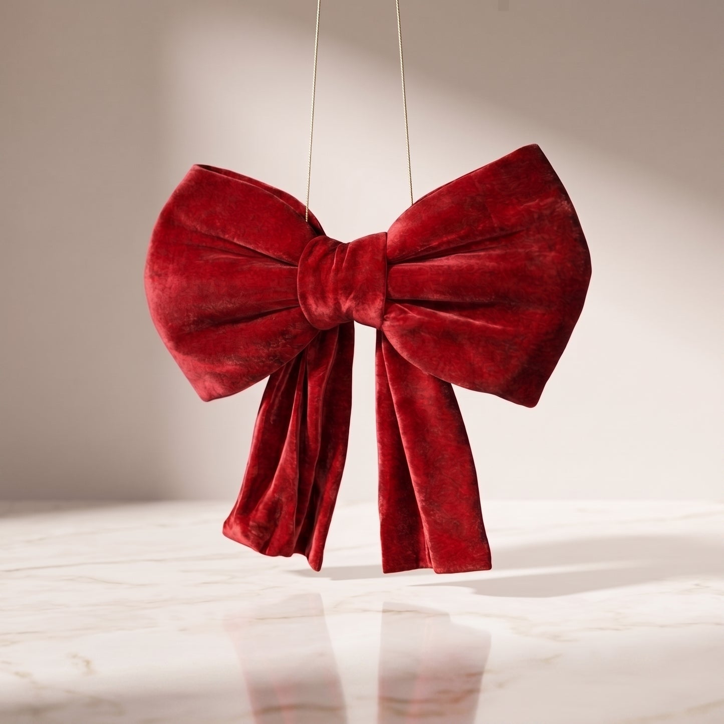 Moño de terciopelo rojo navidad elegante corto