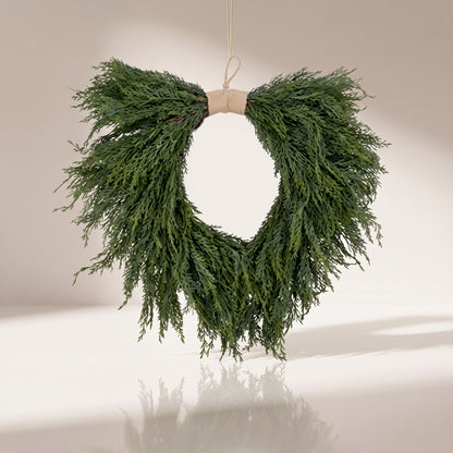 Corona de arborvitae drapeada tt verde