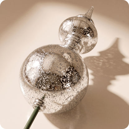 Esfera plateada mercury finial stake 61 cm