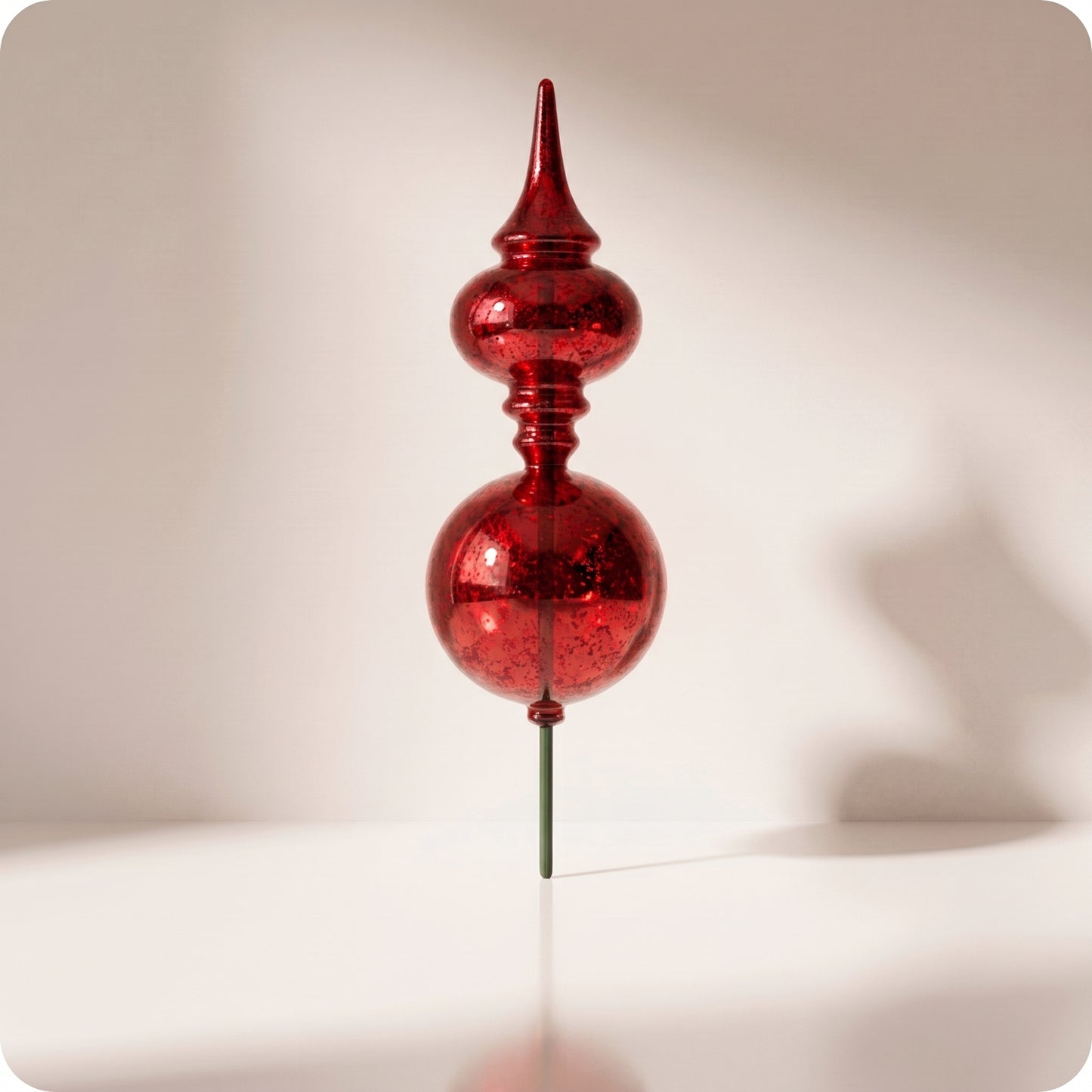 Esfera roja mercury finial stake 61 cm