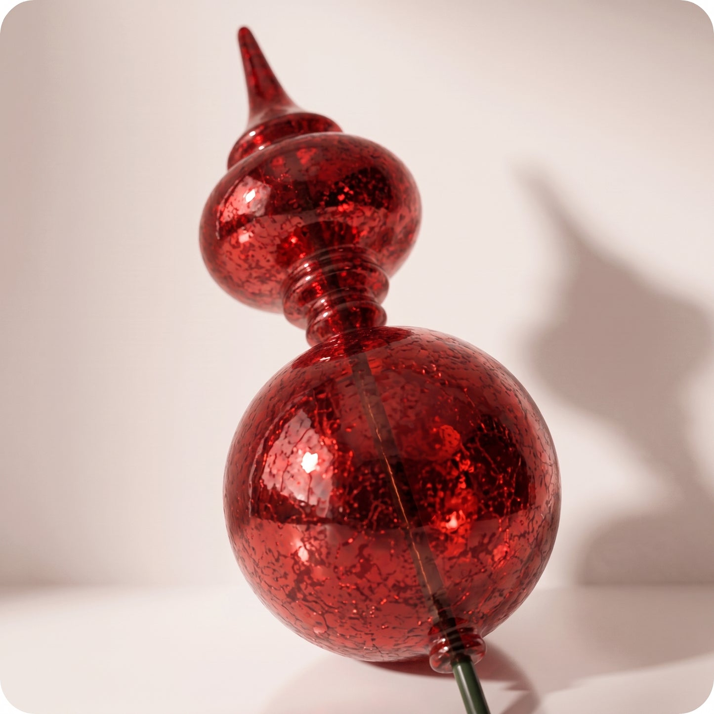 Esfera roja mercury finial stake 61 cm