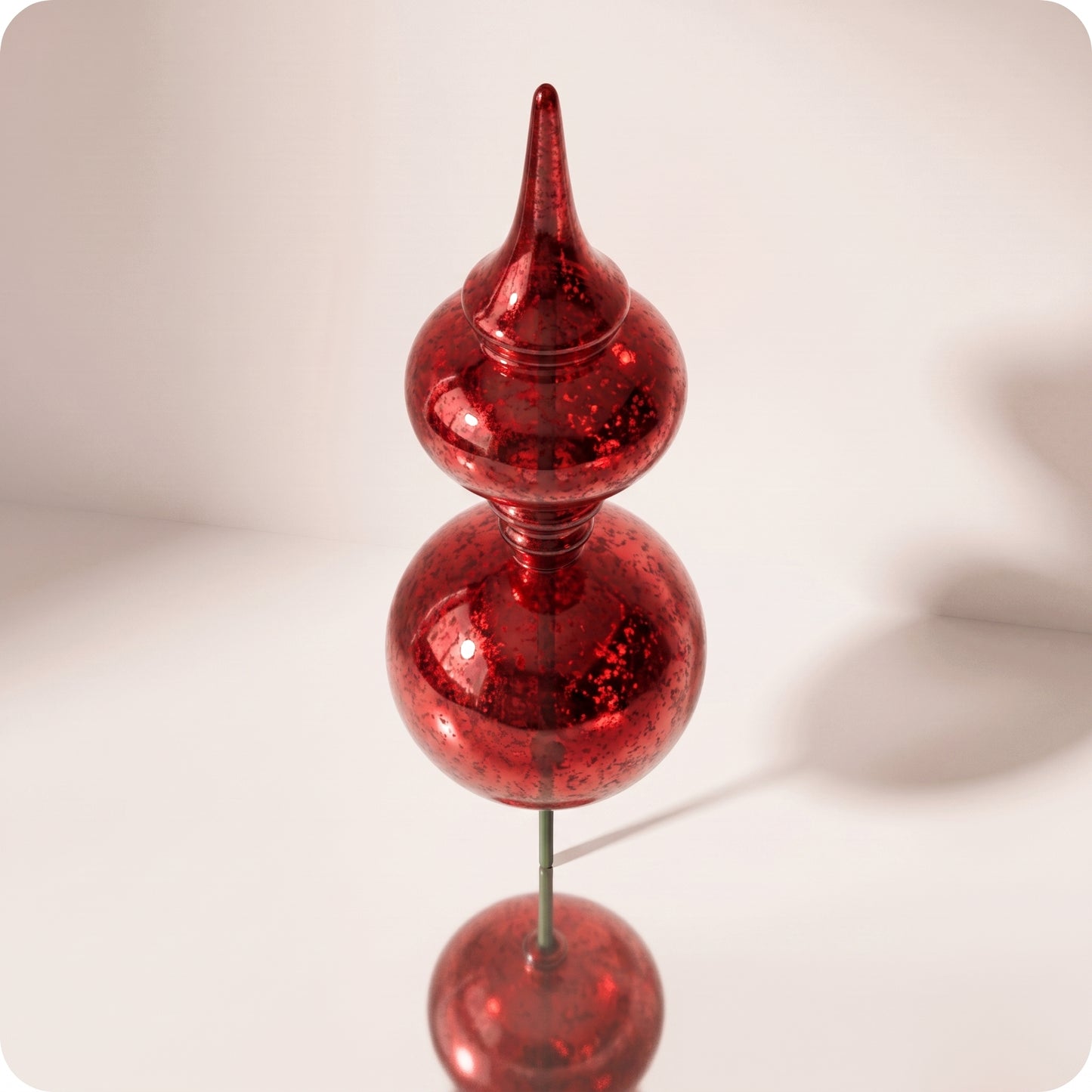 Esfera roja mercury finial stake 61 cm