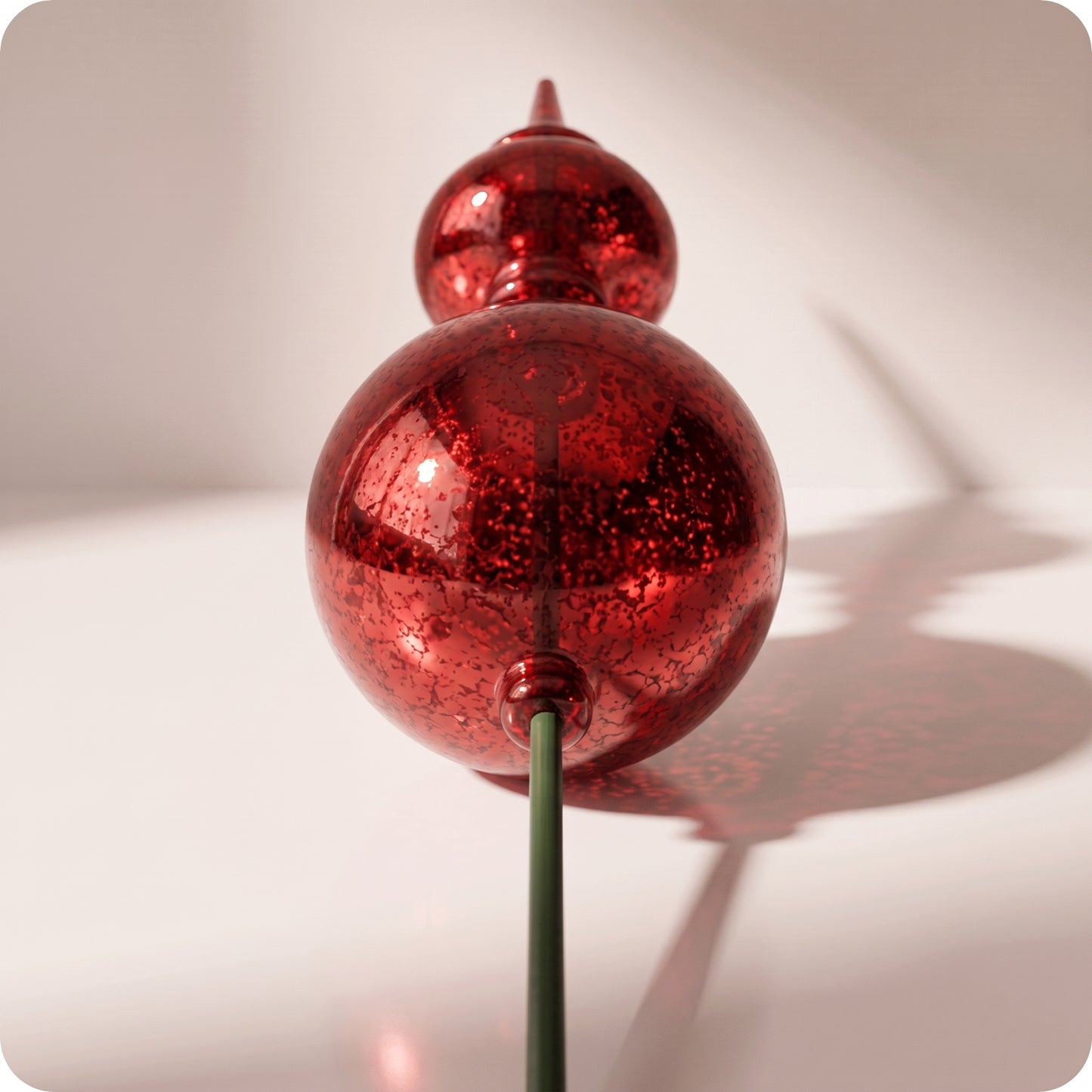 Esfera roja mercury finial stake 61 cm