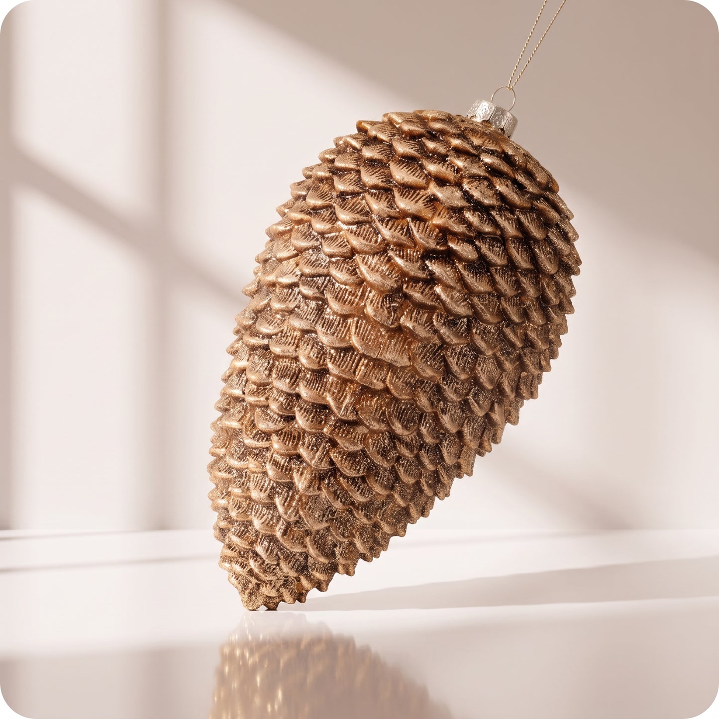Esfera de piña brillante con glitter 31 cm