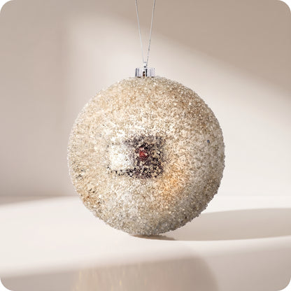 Esfera iced metalica perla 21 cm