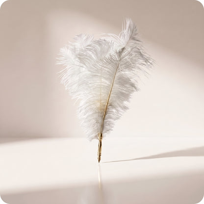 Vara de plumas blancas