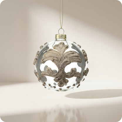 Esfera de vidrio con resina acanthus leaf