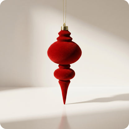 Esfera roja con escarchado