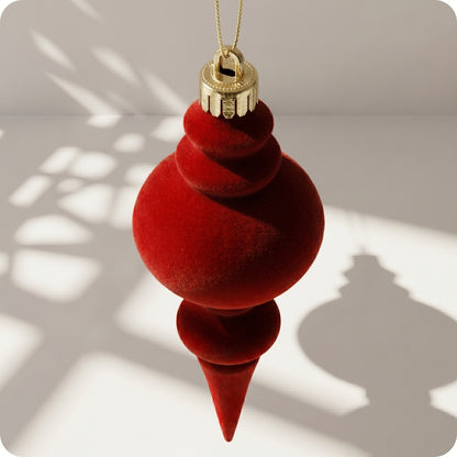 Esfera roja con escarchado