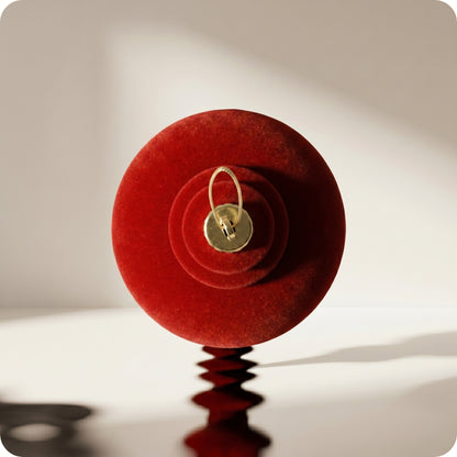 Esfera roja con escarchado
