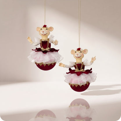 Esfera ratón ballerina con base tipo esfera 20 cm