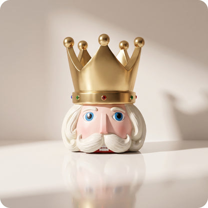 Base de árbol nutcracker con corona dorada