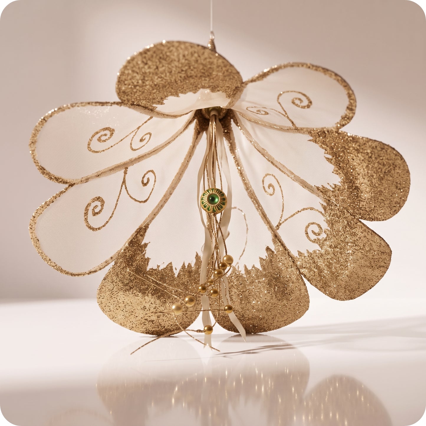 Esfera sheer con glitter morning glory 39 y 51 cm