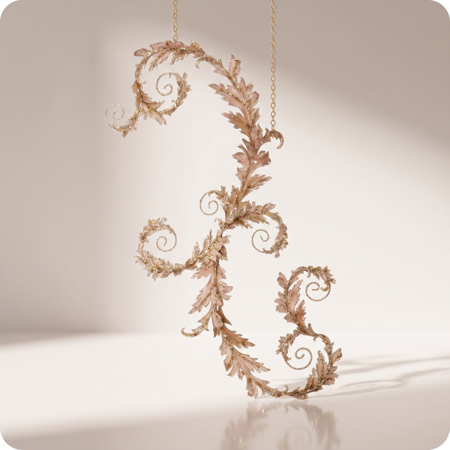 Guirnalda acanthus de tercioeplo con glitter