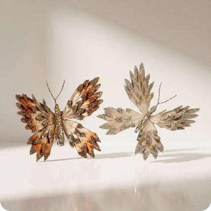 Mariposa del bosque con cuentas