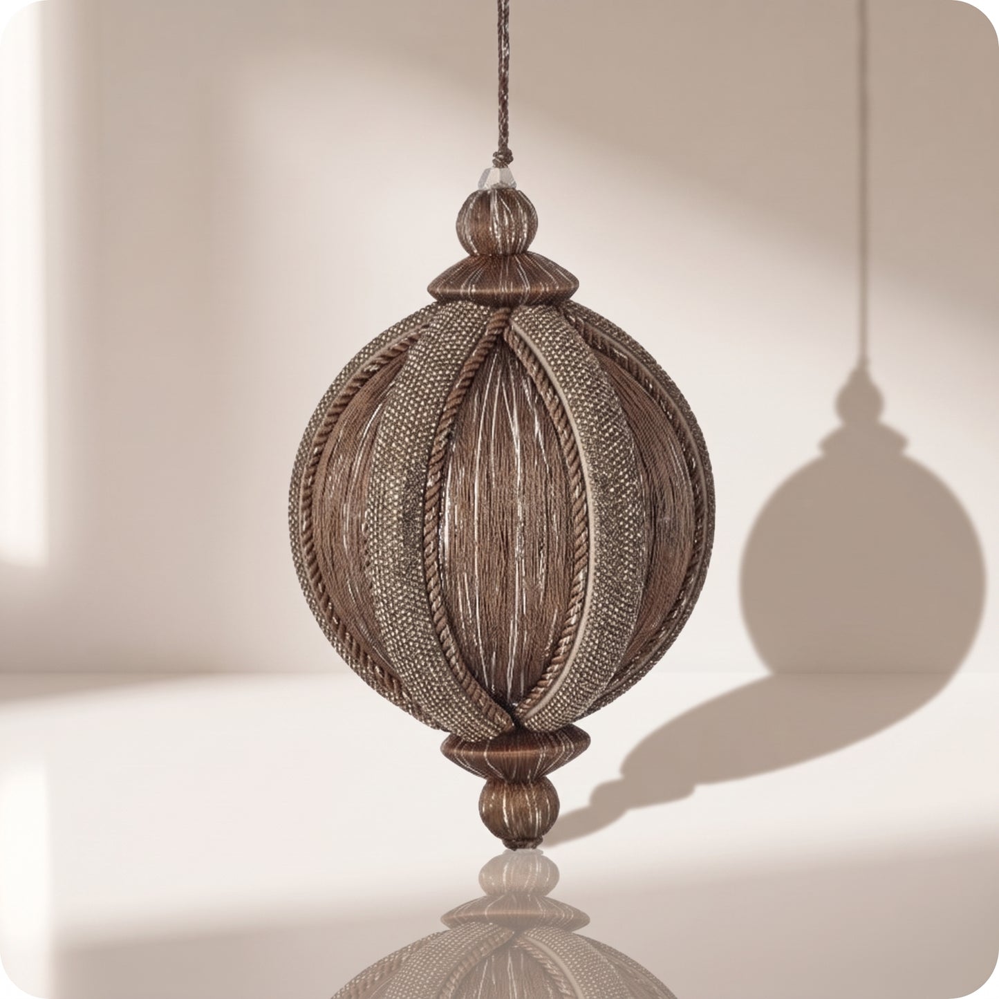 Esfera de hilo cobre antiguo 16 cm