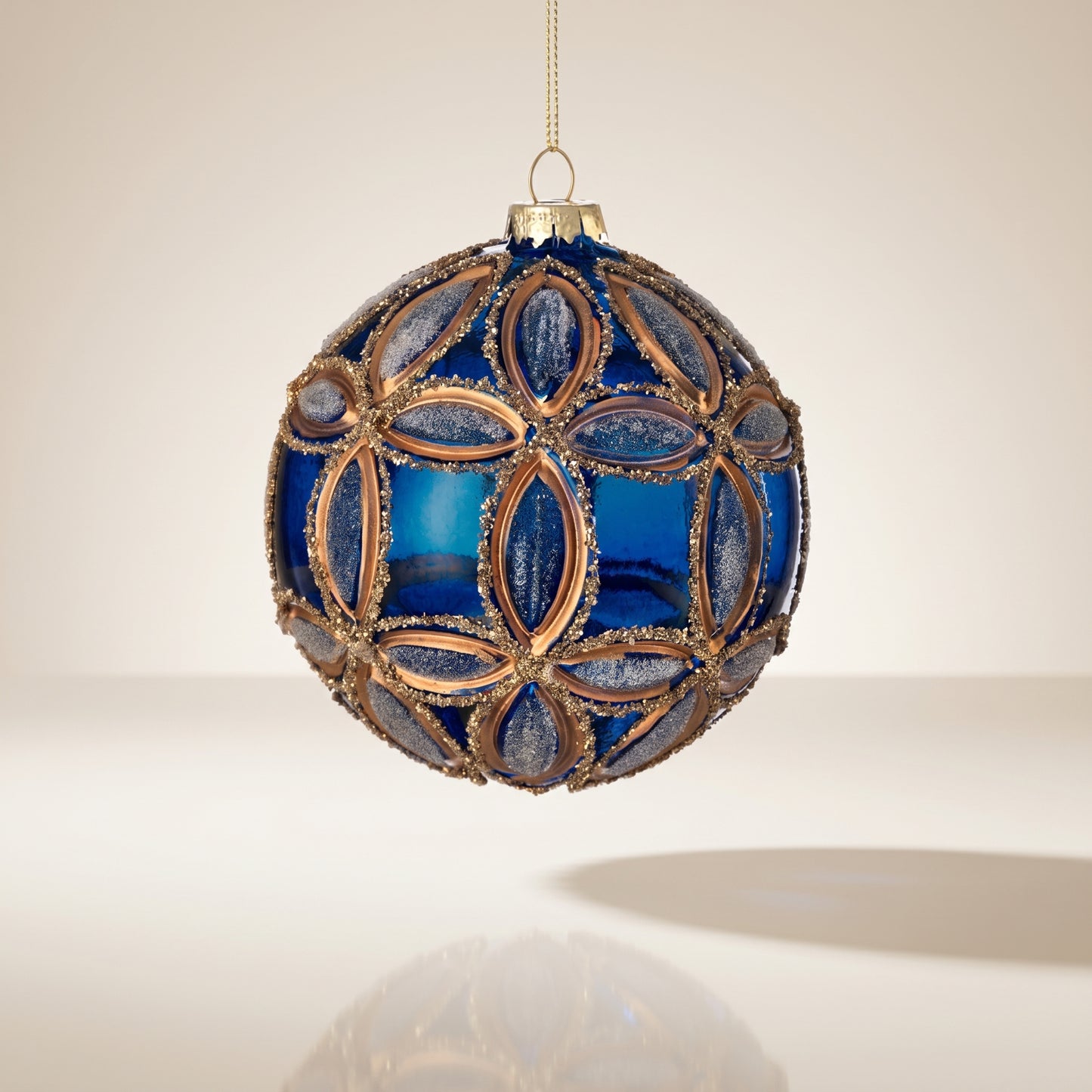 Adorno de bola de fluereta de cristal