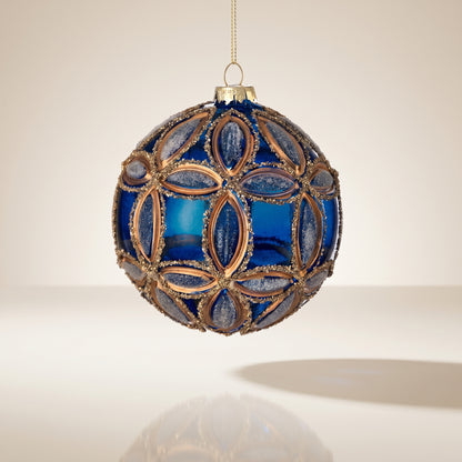 Adorno de bola de fluereta de cristal