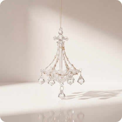 Esfera candelabro de vidrio con cristales brillantes 18 cm