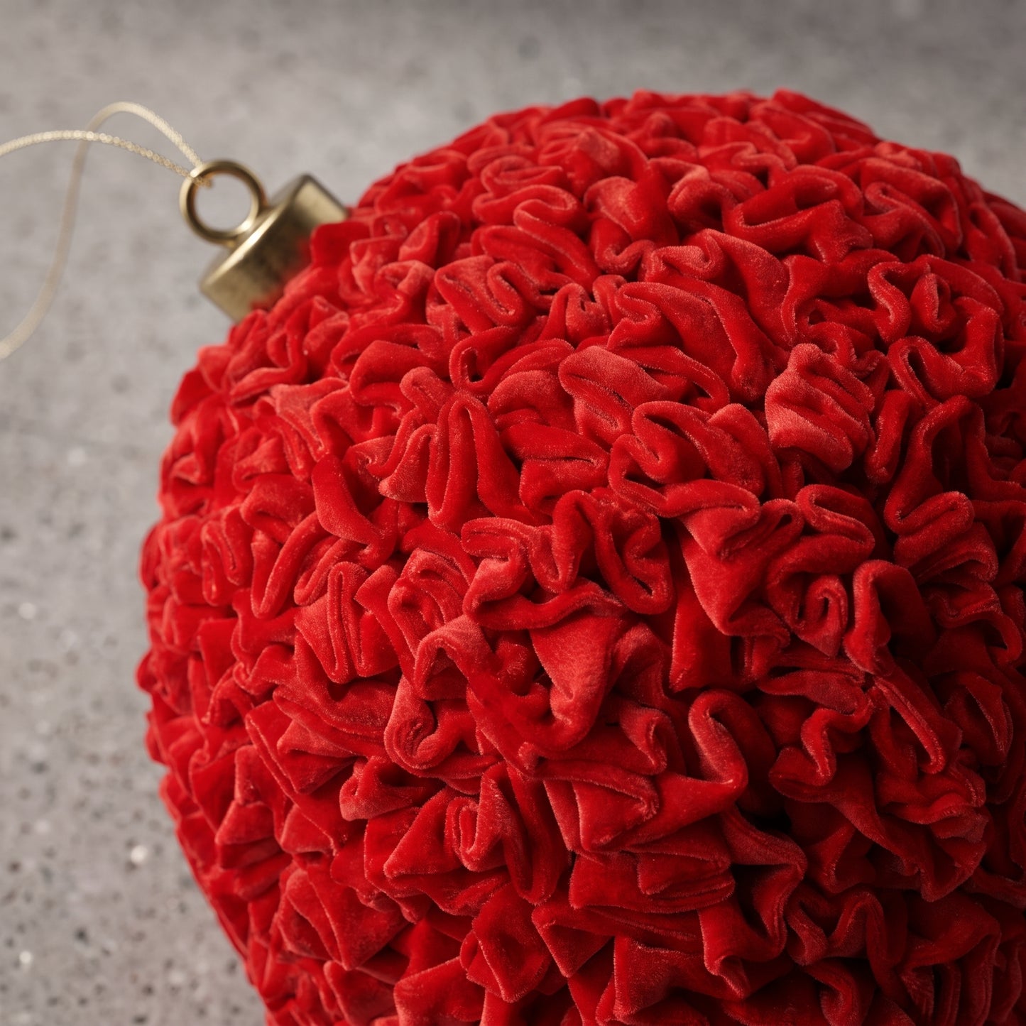 Esfera terciopelo rojo crushed rojo 18 y 23 cm
