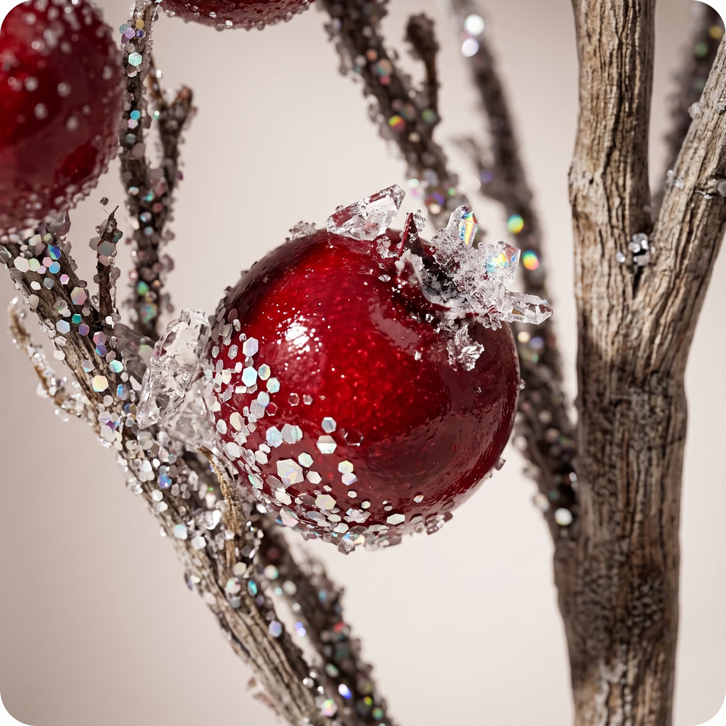 Rama glitter con cherrys heladas