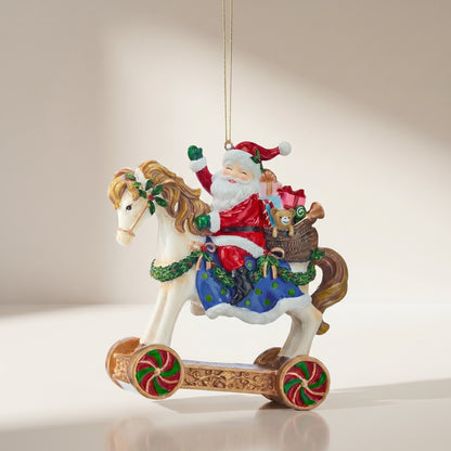 Papá noel con adorno de caballo