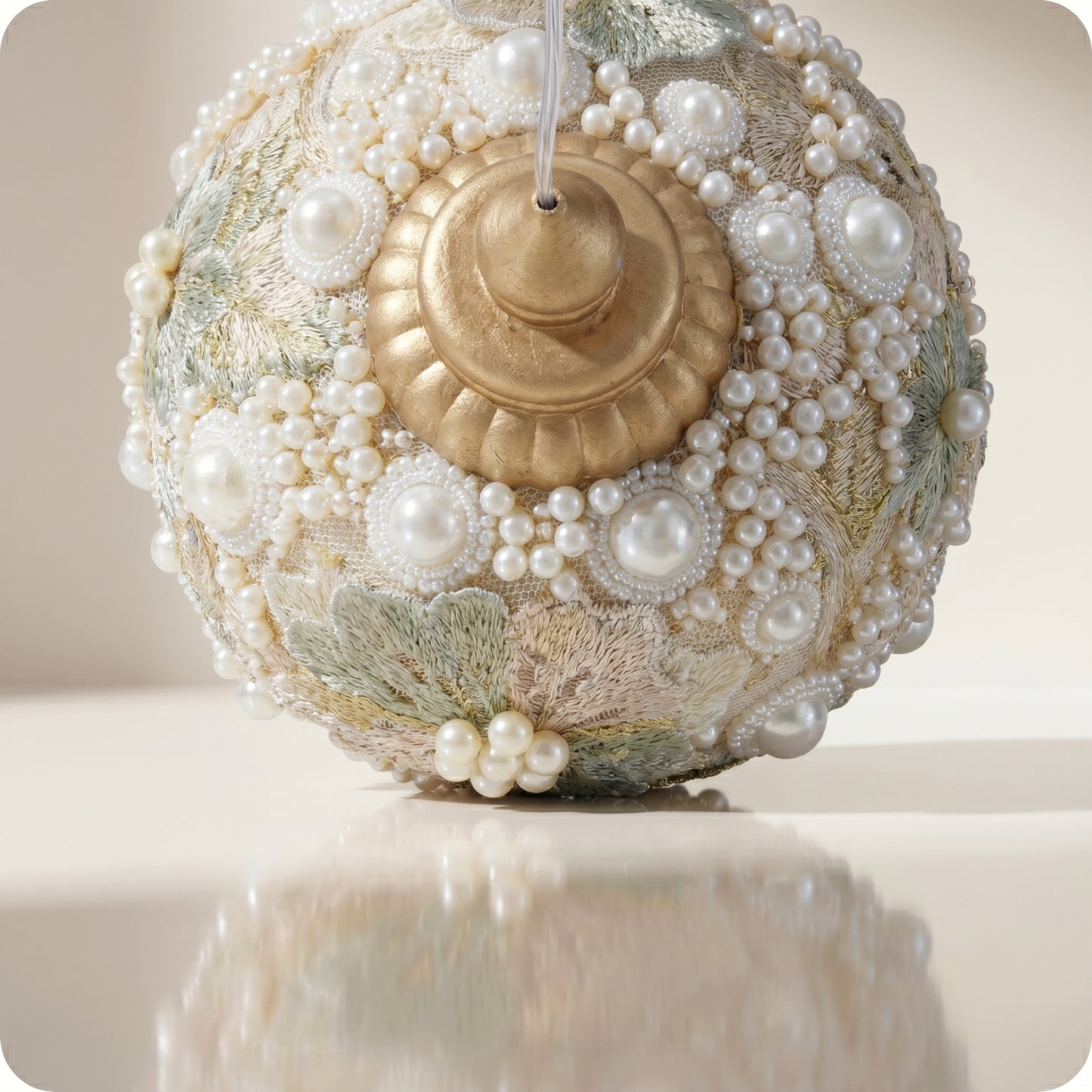 Esfera de perlas con brillo ch