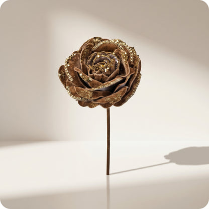 Tallo de rosa joya con brillo