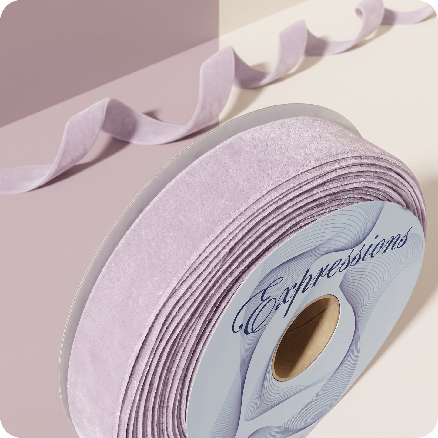 Liston de terciopelo perla elegante liso delgado