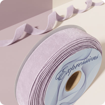 Liston de terciopelo perla elegante liso delgado