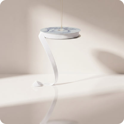 Liston de terciopelo blanco elegante liso delgado