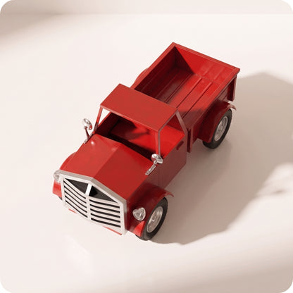 Base para árbol tipo truck de 4 llantas grande rojo