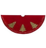 BASE DE ARBOL ROJO CON ARBOLES DORADOS 152.5 CM