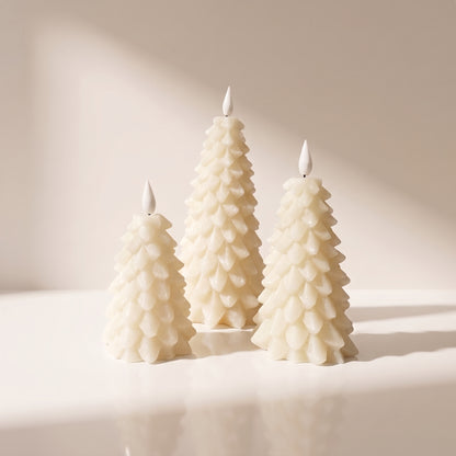 Vela aromatizantes tipo árbol con luz led blanca