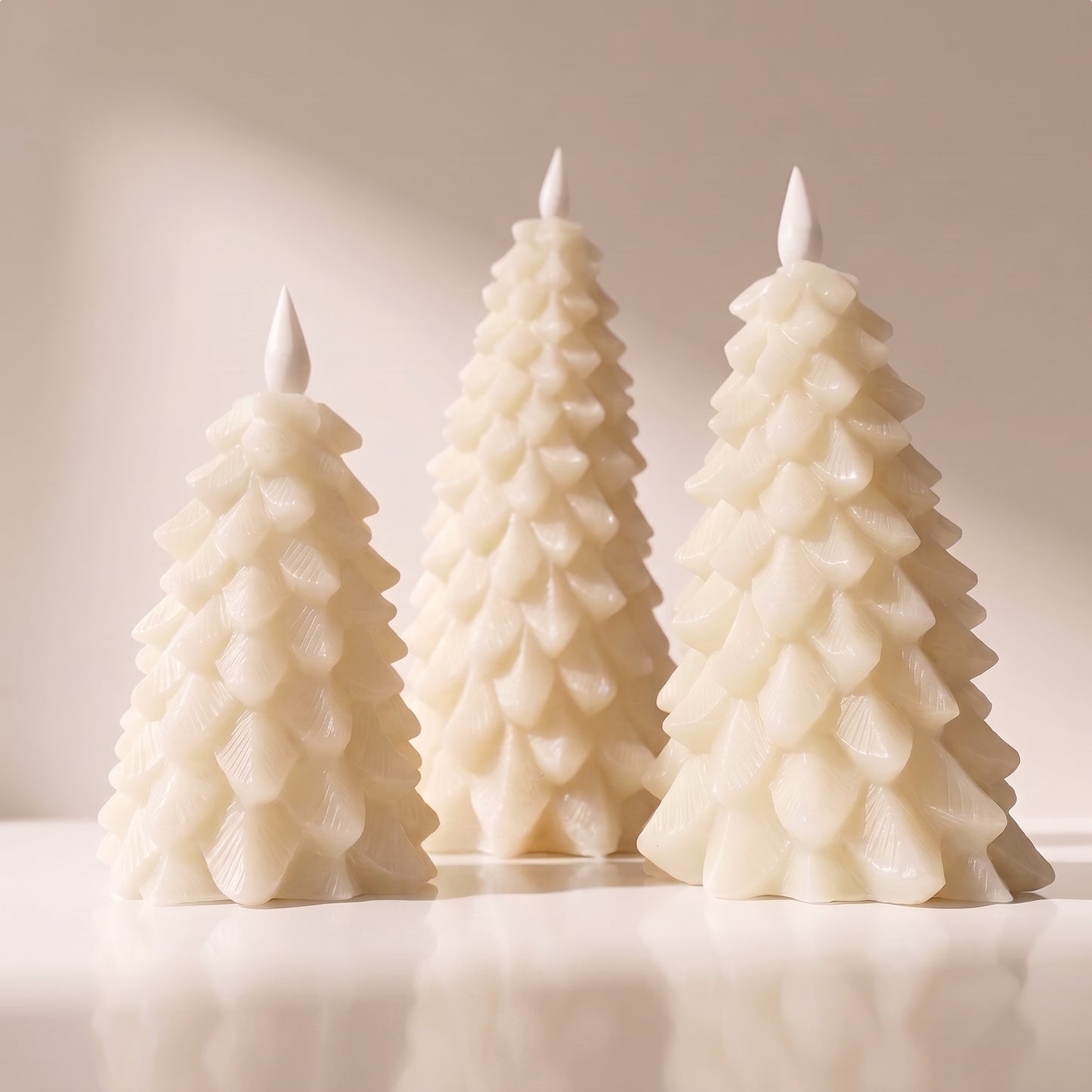 Vela aromatizantes tipo árbol con luz led blanca