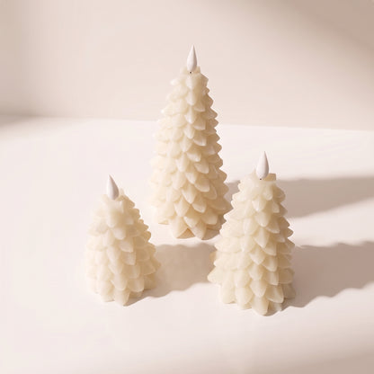 Vela aromatizantes tipo árbol con luz led blanca