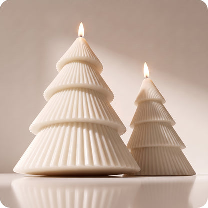 Vela aromatizantes tipo árbol cono con luz led blanca