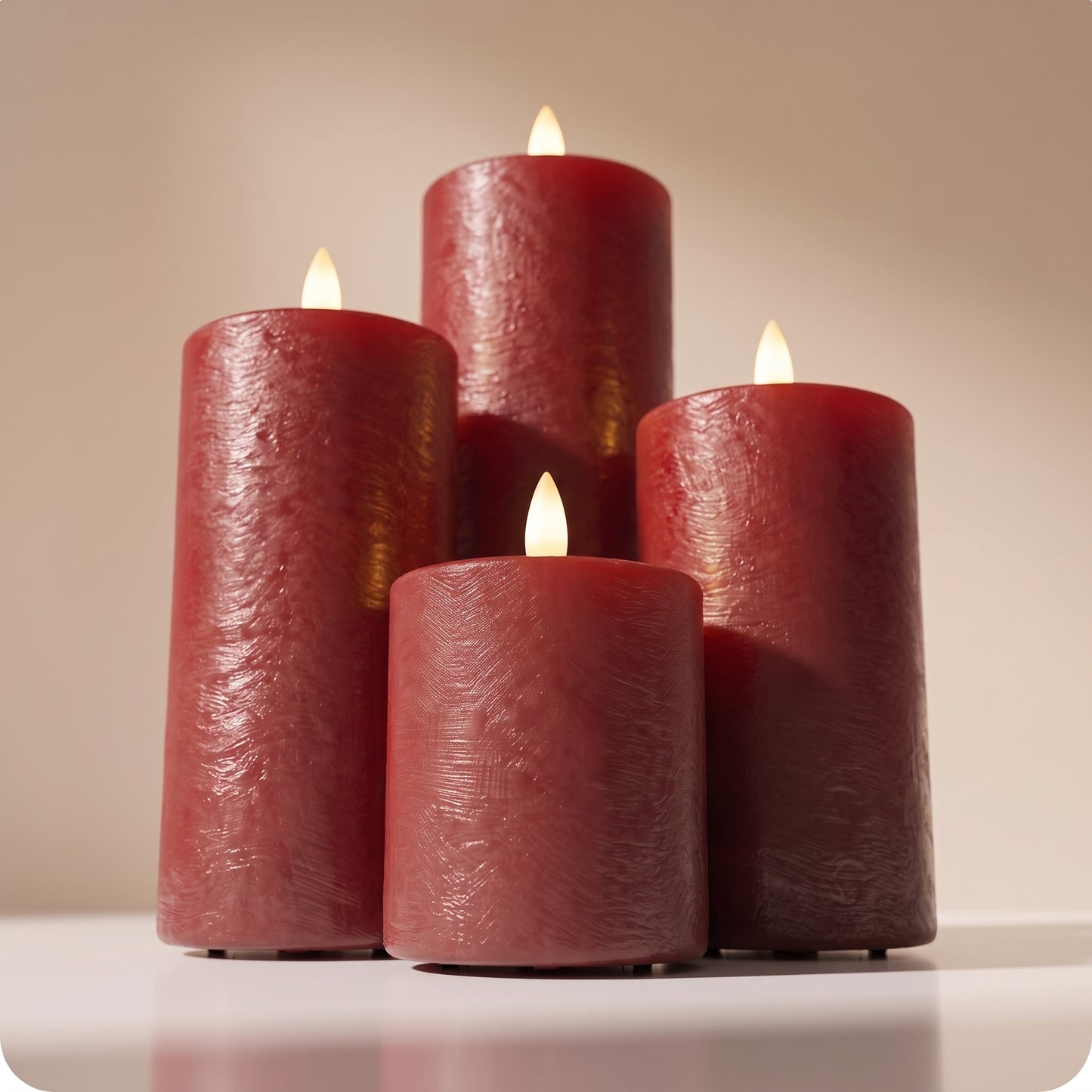 Vela aromatizantes rojas electricas