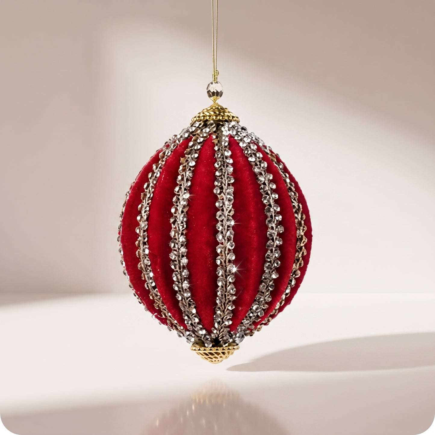 Encaje diamante terciopelo rojo orgánico oro