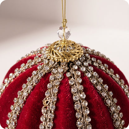 Encaje diamante terciopelo rojo orgánico oro
