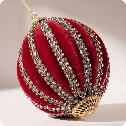 Encaje diamante terciopelo rojo orgánico oro