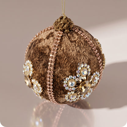 Flor de diamantes adorno de terciopelo oro antiguo oro
